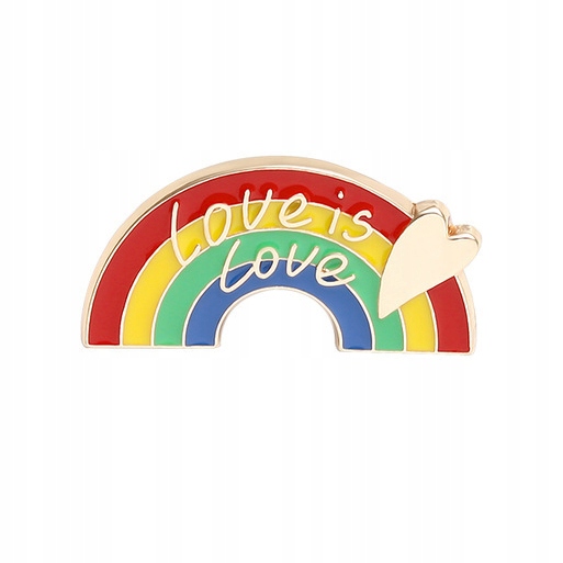

Pinets przypinka Love is Love Tęcza Miłość Flaga