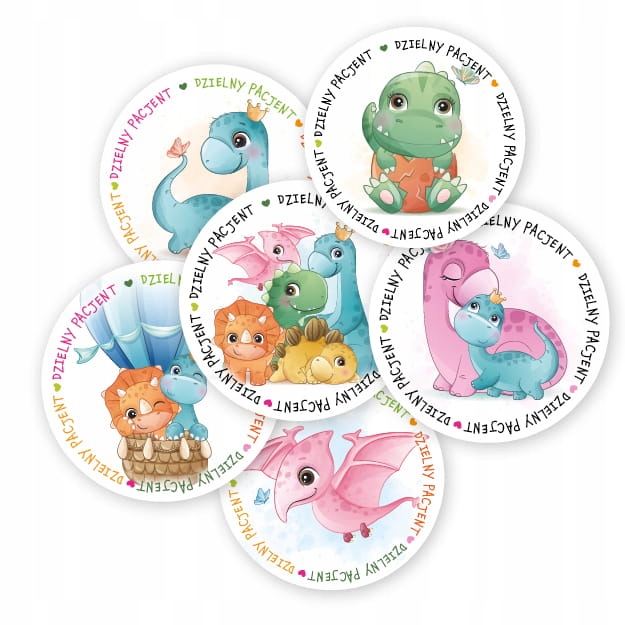 Naklejki Dzielny Pacjent Dinusie 198 szt.