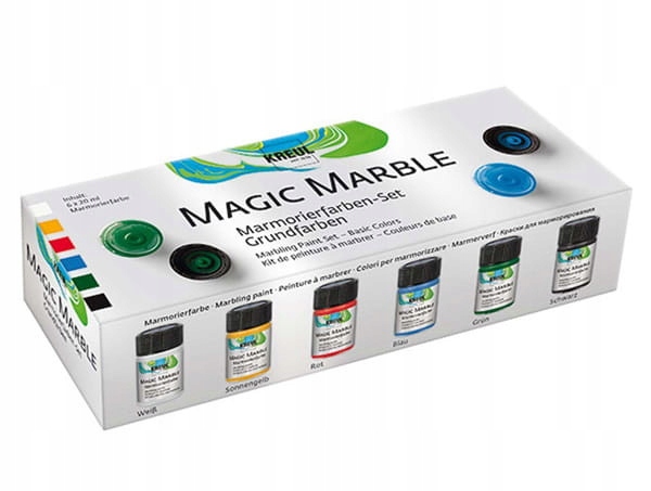 Sada mramorových barev Magic Marble Kreul Basic, 6 x 20 ml