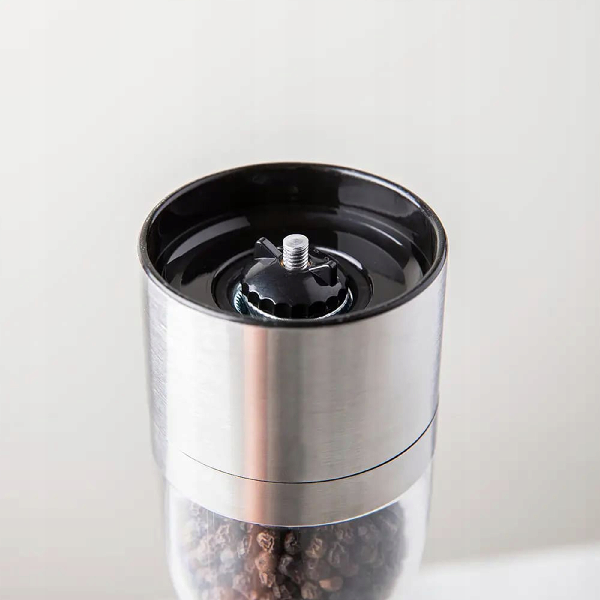 MŁYNEK RĘCZNYDO MIELENIA PRZYPRAW SOLI PIEPRZU DWUSTRONNY KLEPSYDRA 2W1