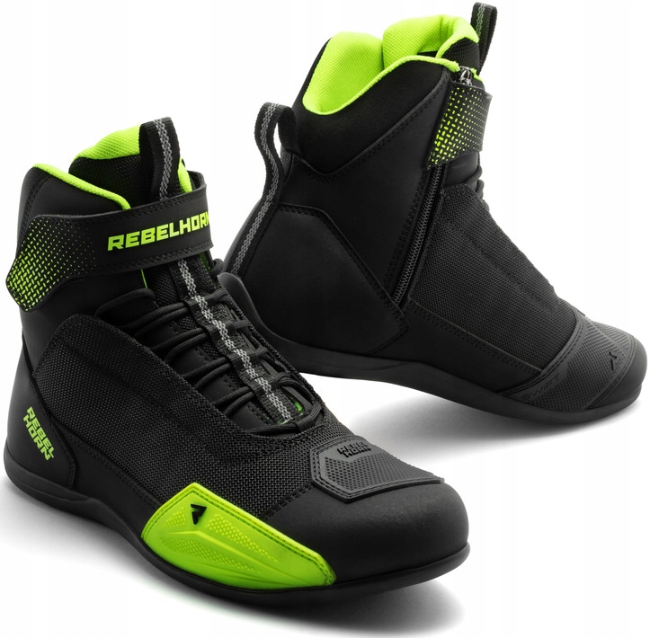 Rebelhorn Swift Black Fluo Yellow Motocyklové Topánky Krátke Mestské Letné