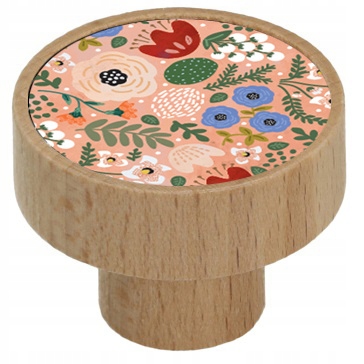 GAŁKA MEBLOWA GD08 DREWNIANA GAMET KWIATY V95