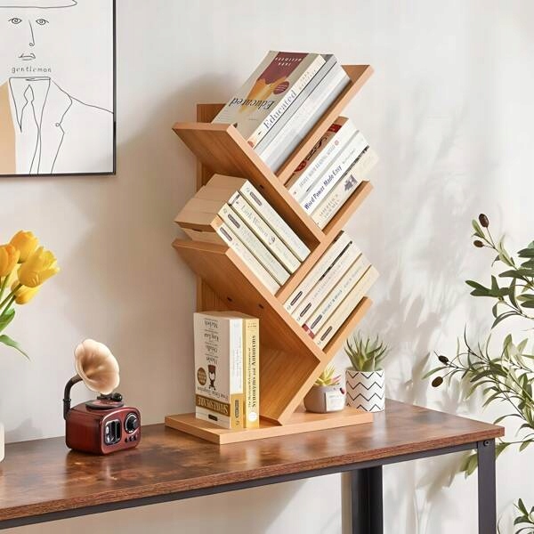 ECARLA regał 5 półek na książki na biurko SZ36JBR Kod producenta REGAŁ STOJĄCY PÓŁKA SZAFKA NA KSIĄŻKI