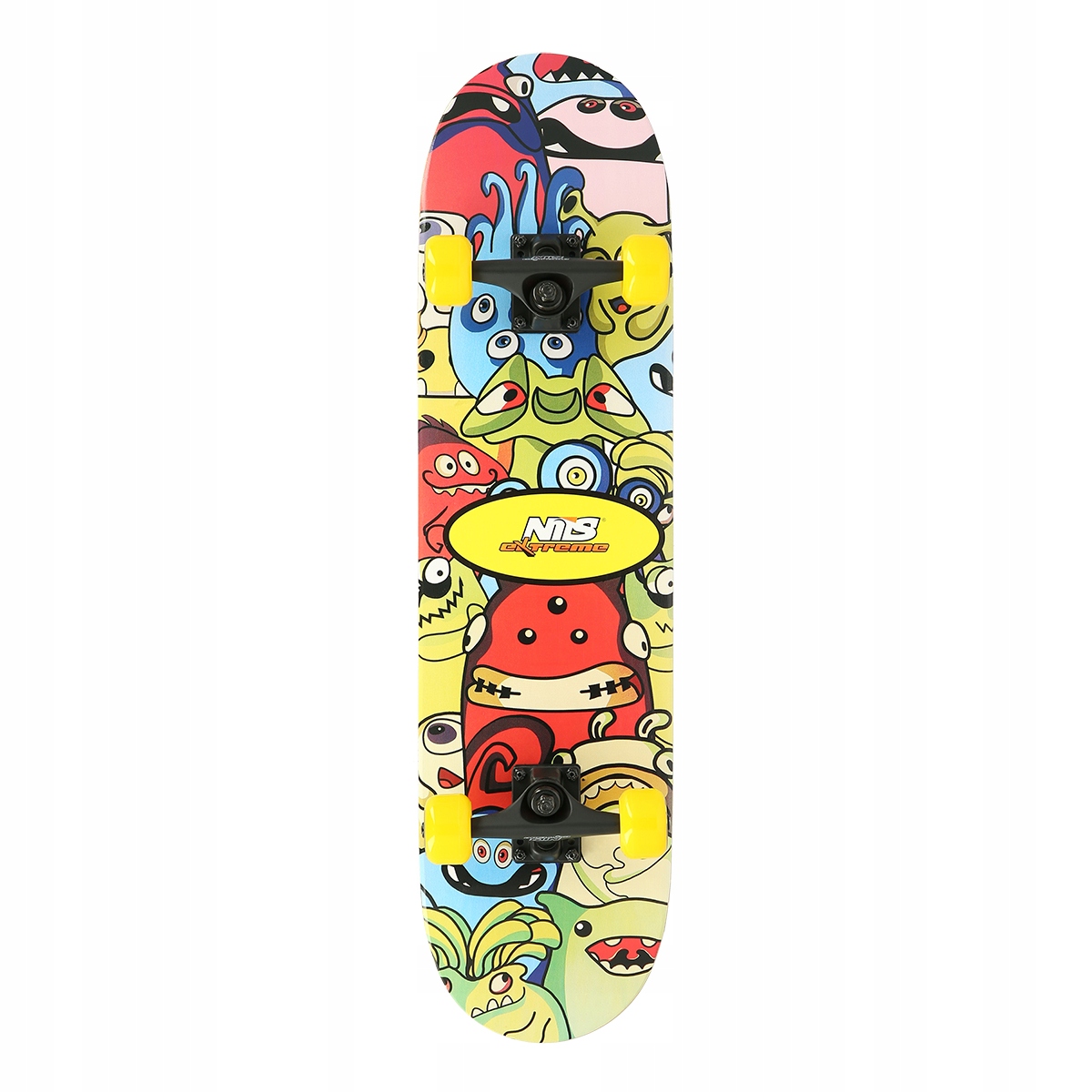 Deskorolka 78x20cm Worms-1 Nils Extreme CR3108SA ABEC7 Skateboard Drewniana