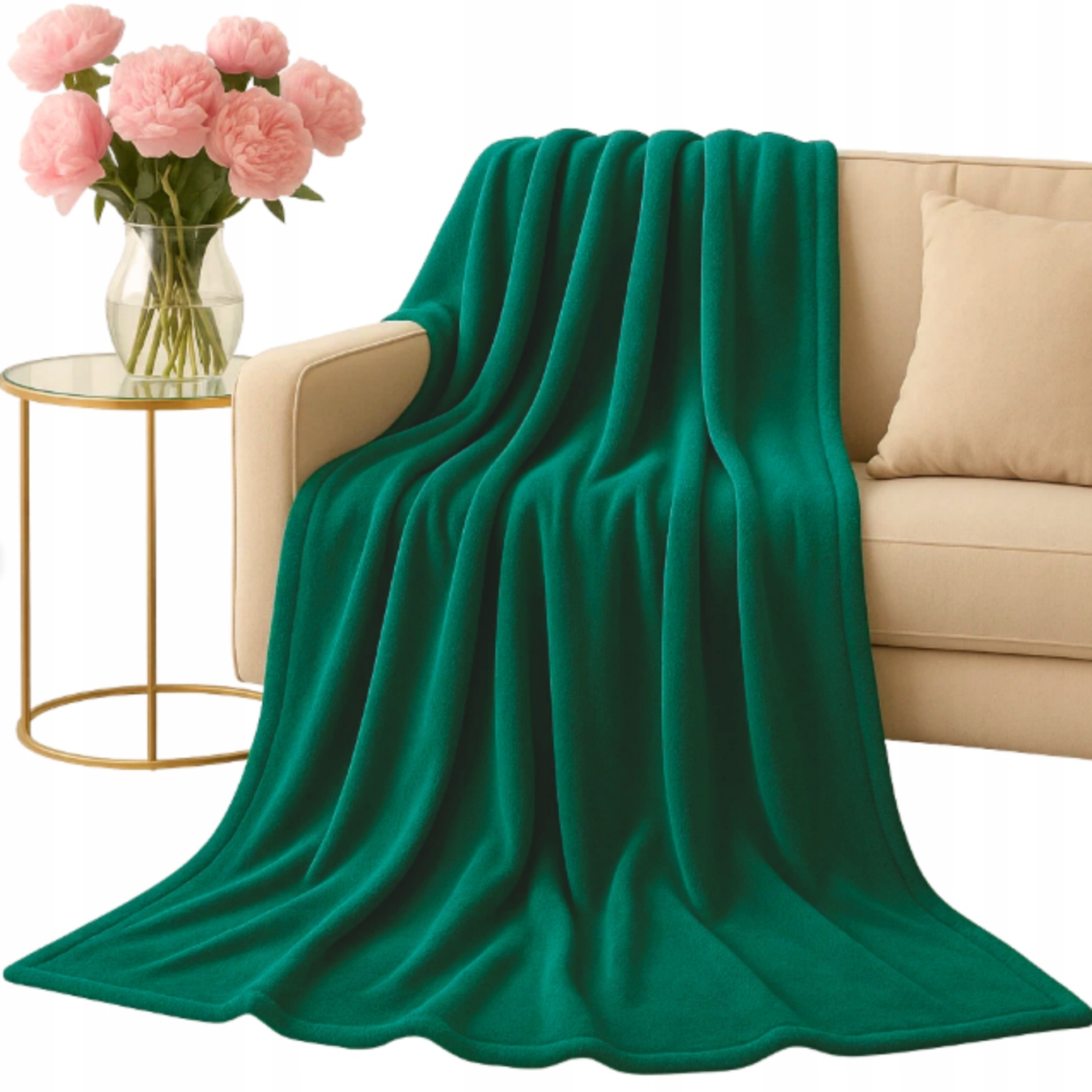 Duży Koc Narzuta Na Łóżko Kanapę Pled Miękki Ciepły Puszysty 250x300cm Solo