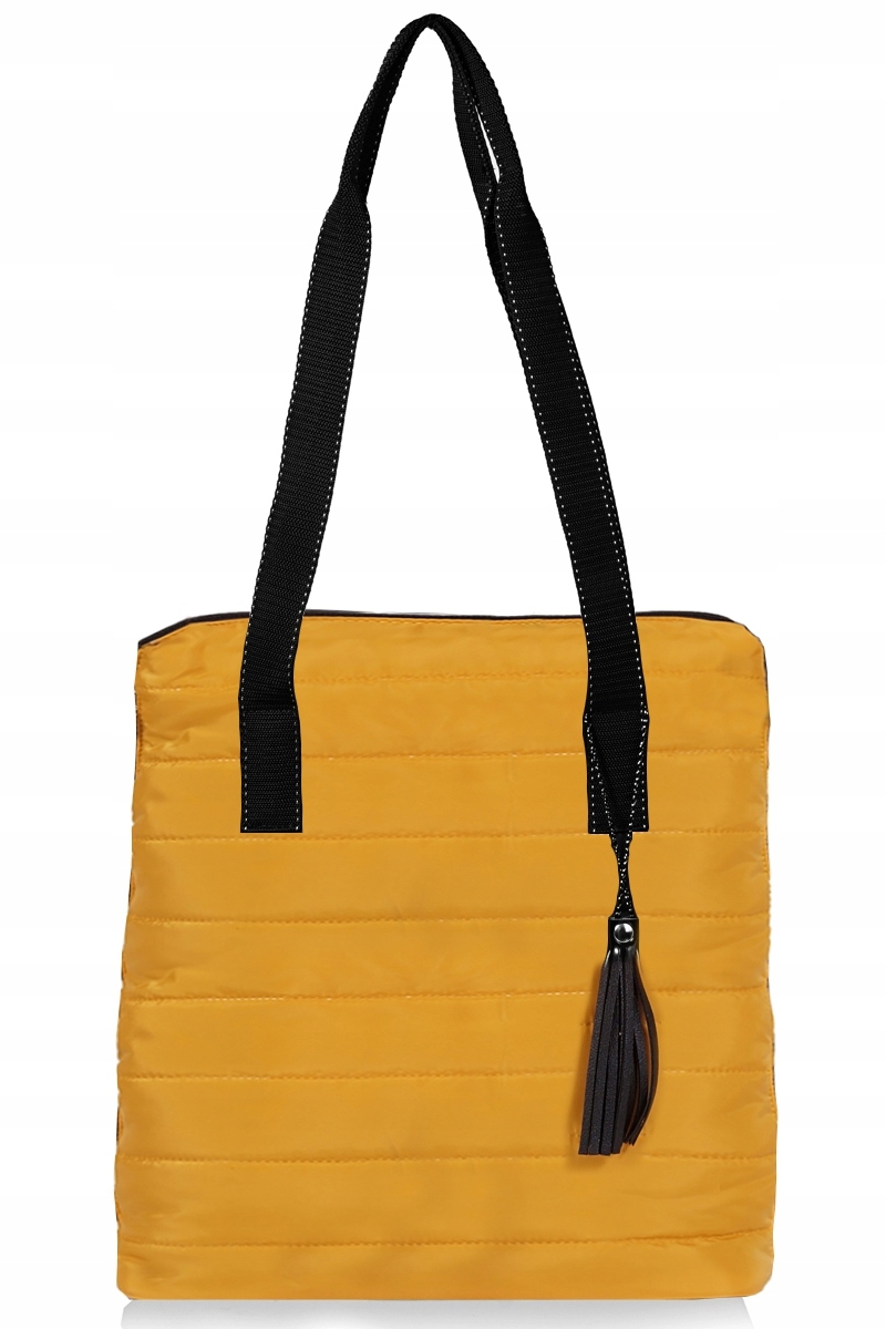 

Pikowana Damska Torebka Worek Solome Musztardowa