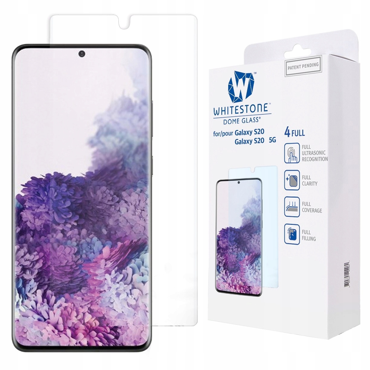 

do Samsung Galaxy S20 | Whitestone Dome Glass | Rs