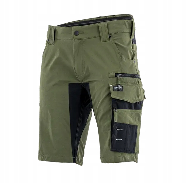 Spodnie krótkie Elastyczne Motionflex Oliwkowy Czarny Rozmiar L