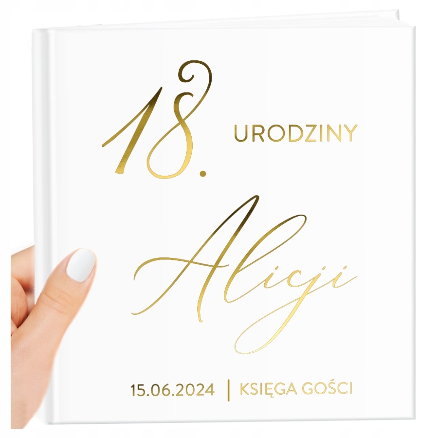 Księga Gości na 18 30 40 50 60 Urodziny Personalizowana I Album Złocony