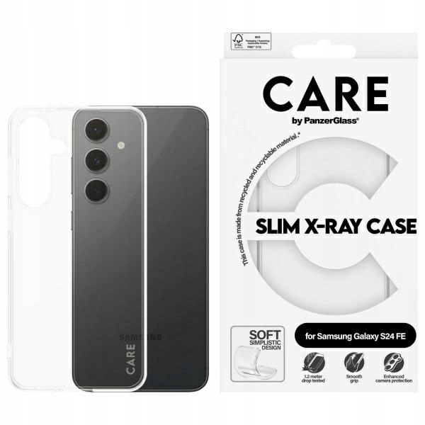 Etui do Samsung S24 Fe (S721) Care by PanzerGlass Slim X-Ray, przezroczyste