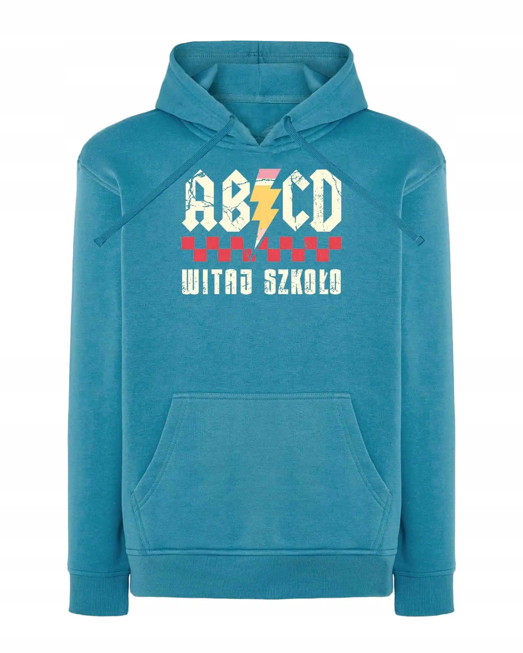 Mikina s kapucí Parodia Acdc Škola Back to School Modrá XL