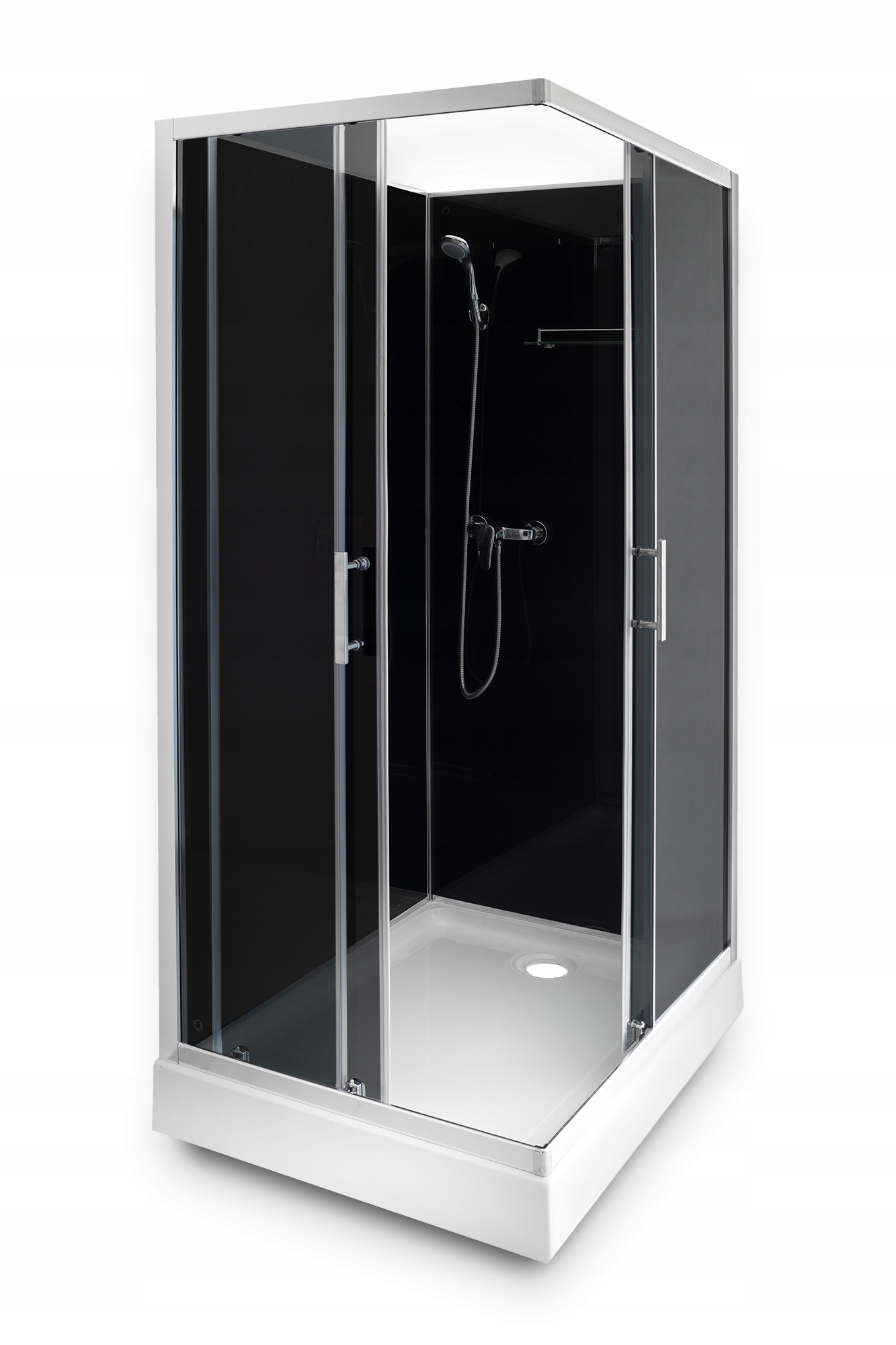 KABINA PRYSZNICOWA Z BRODZIKIEM 100x70 WOLNOSTOJACA CZTEROŚCIENNA PRAWA