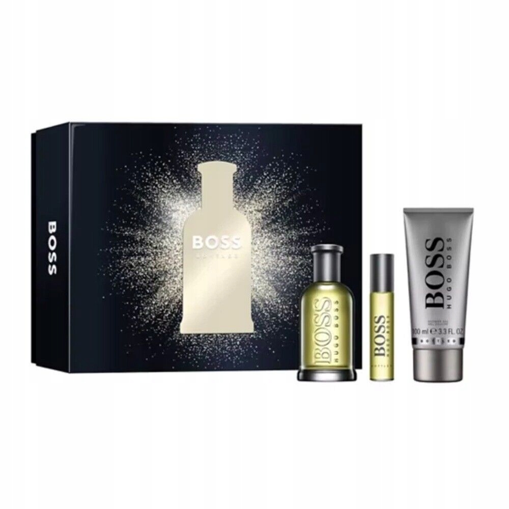 Hugo Boss Bottled sada Edt 100 ml gel 100 ml toaletní voda 10 ml