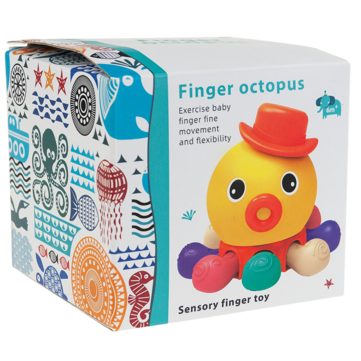 INTERAKTYWNA OŚMIORNICA SENSORYCZNA EDUKACYJNA Z DŹWIĘKIEM ZABAWKA ROZWIJA EAN (GTIN) 5900291684659