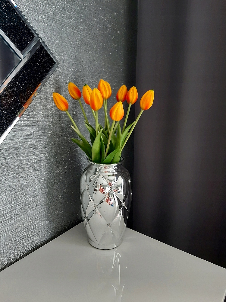 Wazon glamour z kryształkami cyrkoniami pikowany Marka TG