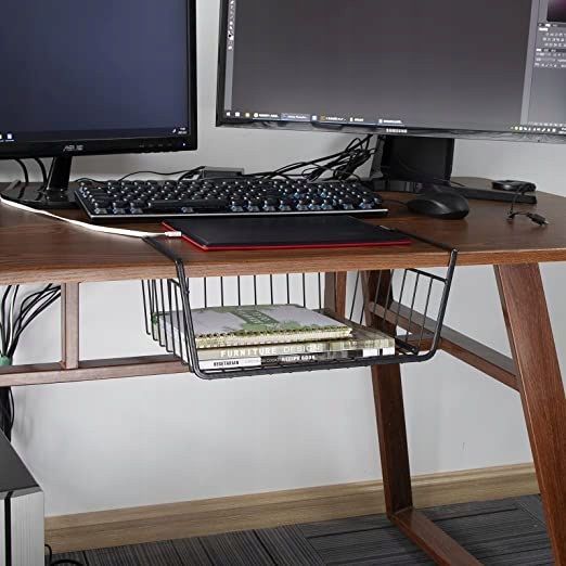 KOSZ KOSZYK PODWIESZANY POD PÓŁKĘ ORGANIZER CZARNY METALOWY Kod producenta KOSZ KOSZYK PODWIESZANY POD PÓŁKĘ