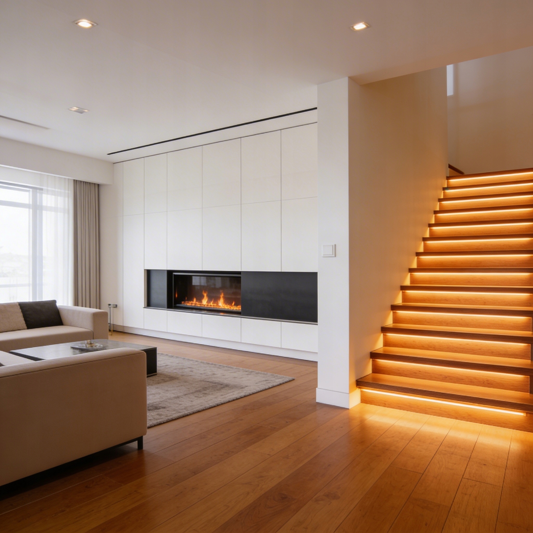 Komplet 16x Led lišta na schody Led schodišťové osvětlení Na Míru 4500K