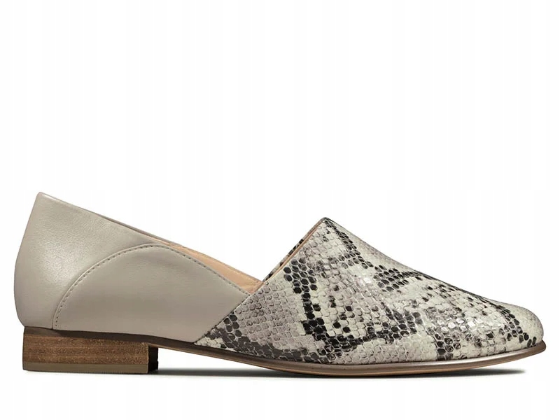 Clarks Dámské lodičky Pure Tone kožené velikost 36 šedé hadí