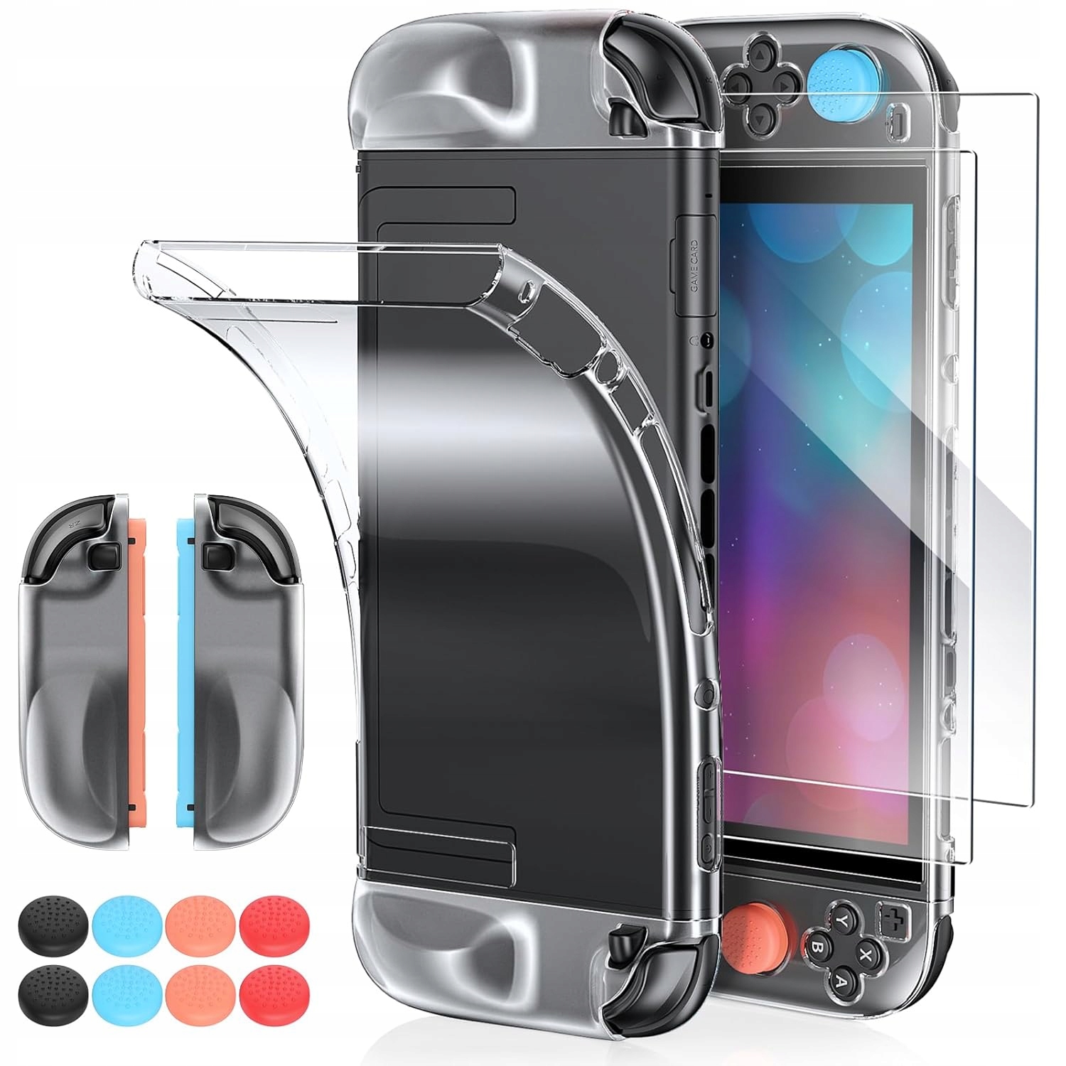 Custodia pancerne Etui do Nintendo Switch 2 / Joy-Con + 2x szkło + 8x grip