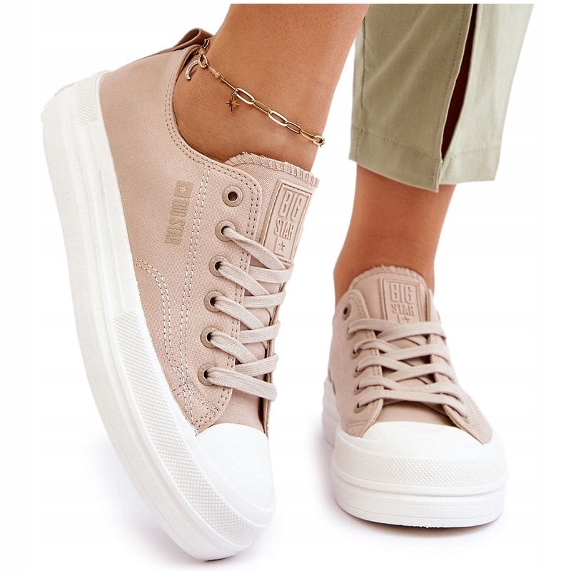Niskie Tenisówki Klasyk Big Star LL274969 Beż 37