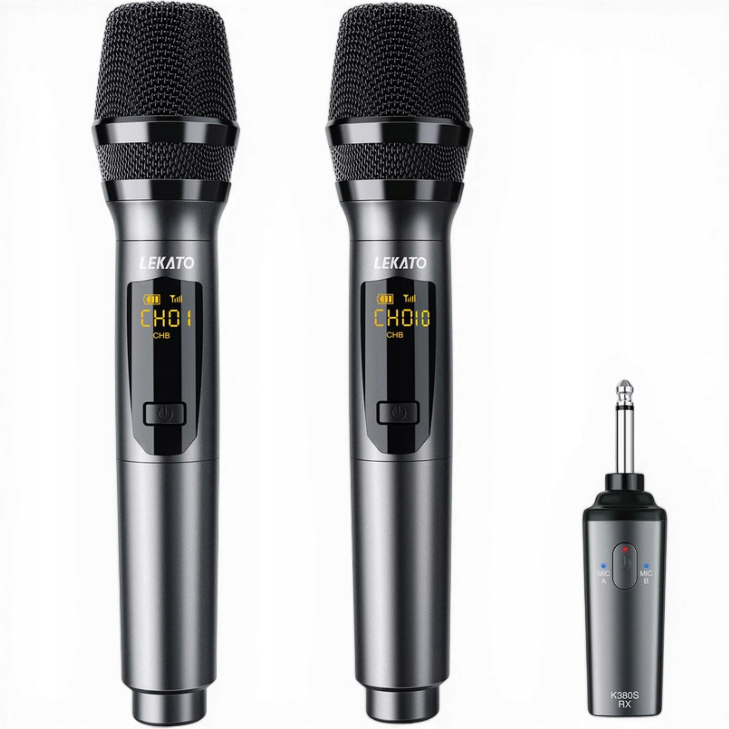 Bezdrátové mikrofony 2.4 GHz – 30 hodin provozu 2ks