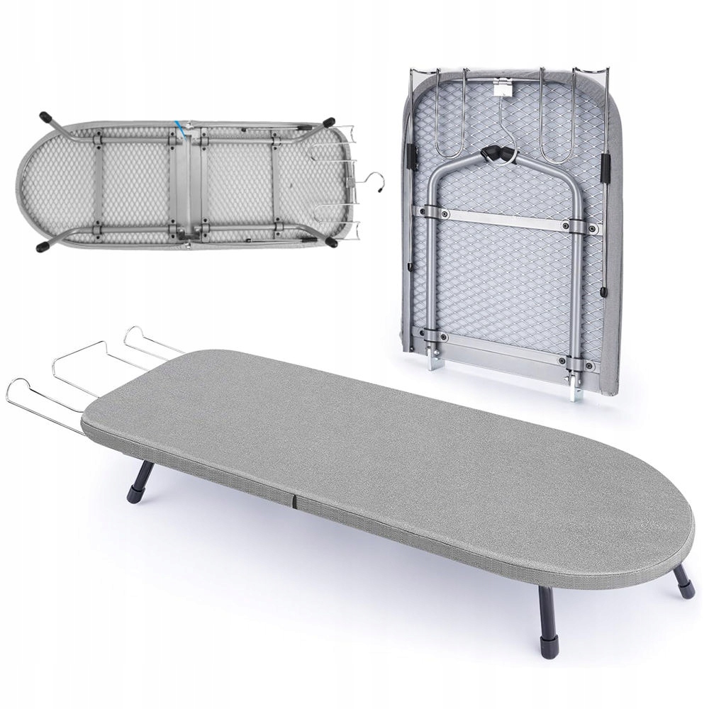 Levně Skládací Žehlicí Prkno S Kovovou Síťkou A Protiskluzovou Podložkou