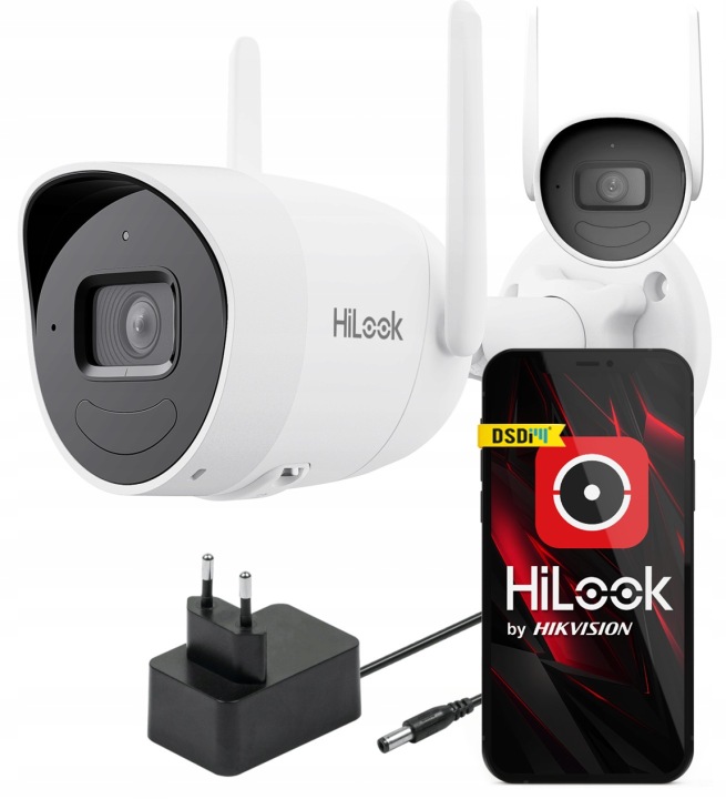 Kamera Zewnętrzna WiFi 4MPX Tubowa HiLook by Hikvision Aplikacja HikConnect