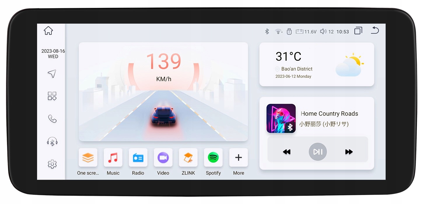 Univerzálna Stanica Rádio 1DIN Navigácia Android 3/32 Gb Dsp Carplay Lte