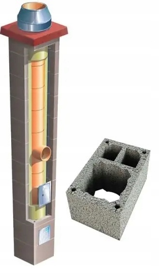 Keramický systémový komín Brata Universal SW2 fi 180 15 m 36x55 cm zateplený