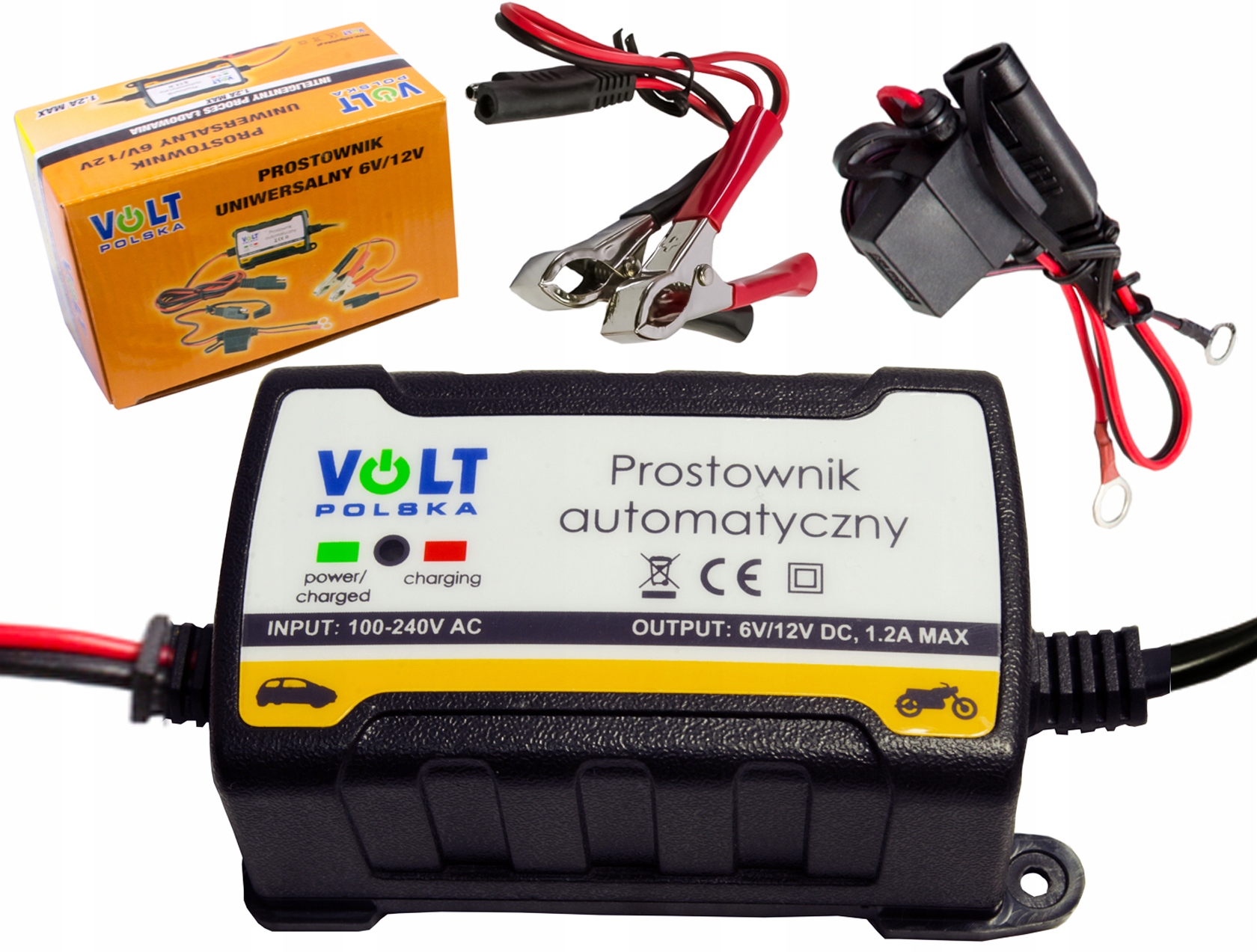 

Prostownik Ładowarka Do Akumulatora 6V 12V 1,2A