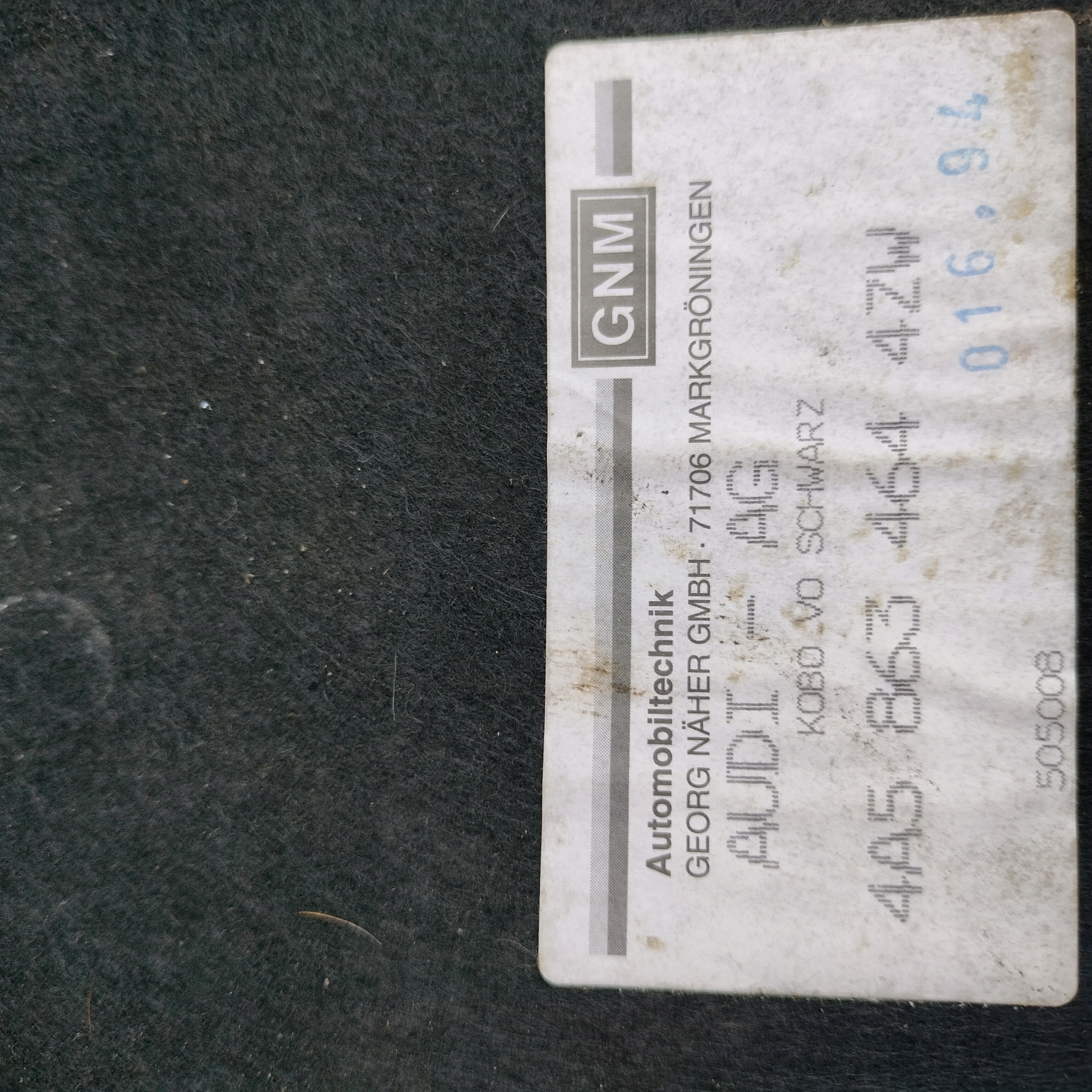 Audi A6 C4 Wykładzina Bagażnika 4A5863464 Numer katalogowy części 4A5863464