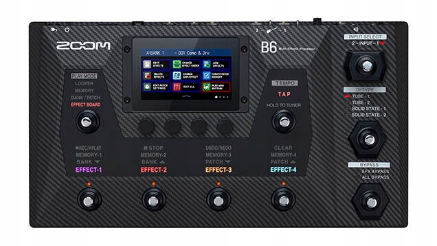 ZOOM B6 MULTIEFEKT DO GITARY BASOWEJ PROCESOR PODŁOGOWY BASOWY