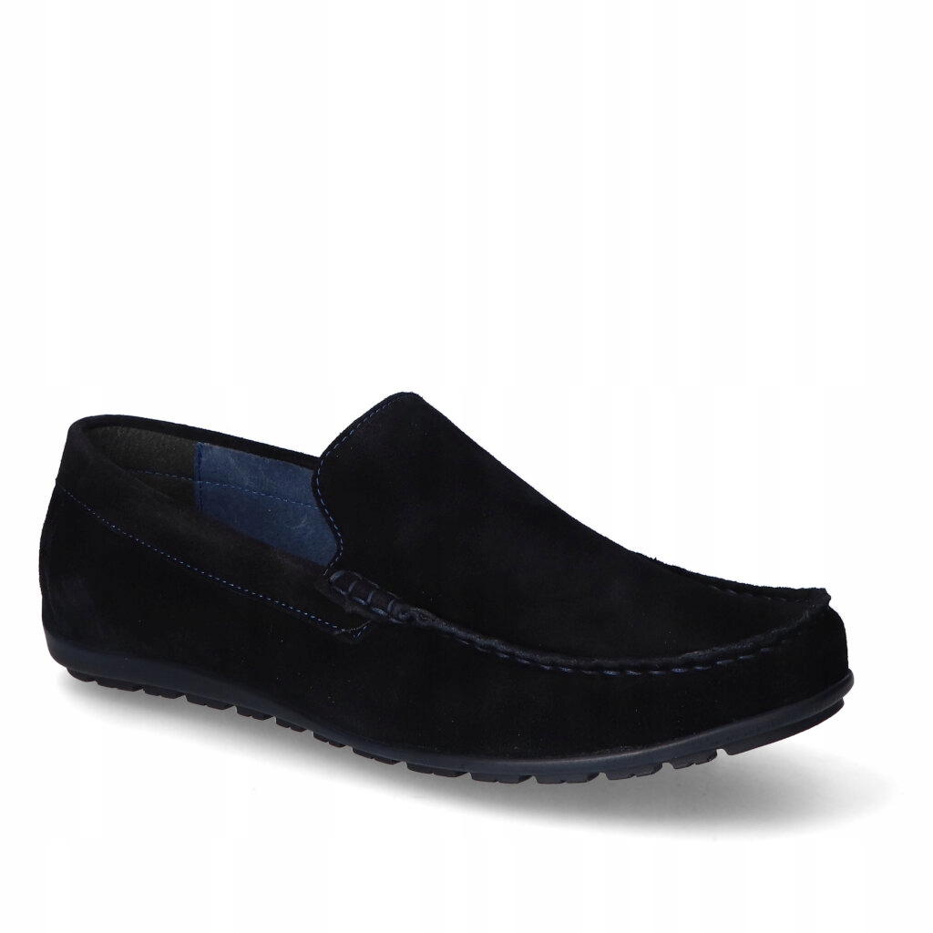 Mokasíny Pan 1617 Tmavě modré Semiš 42