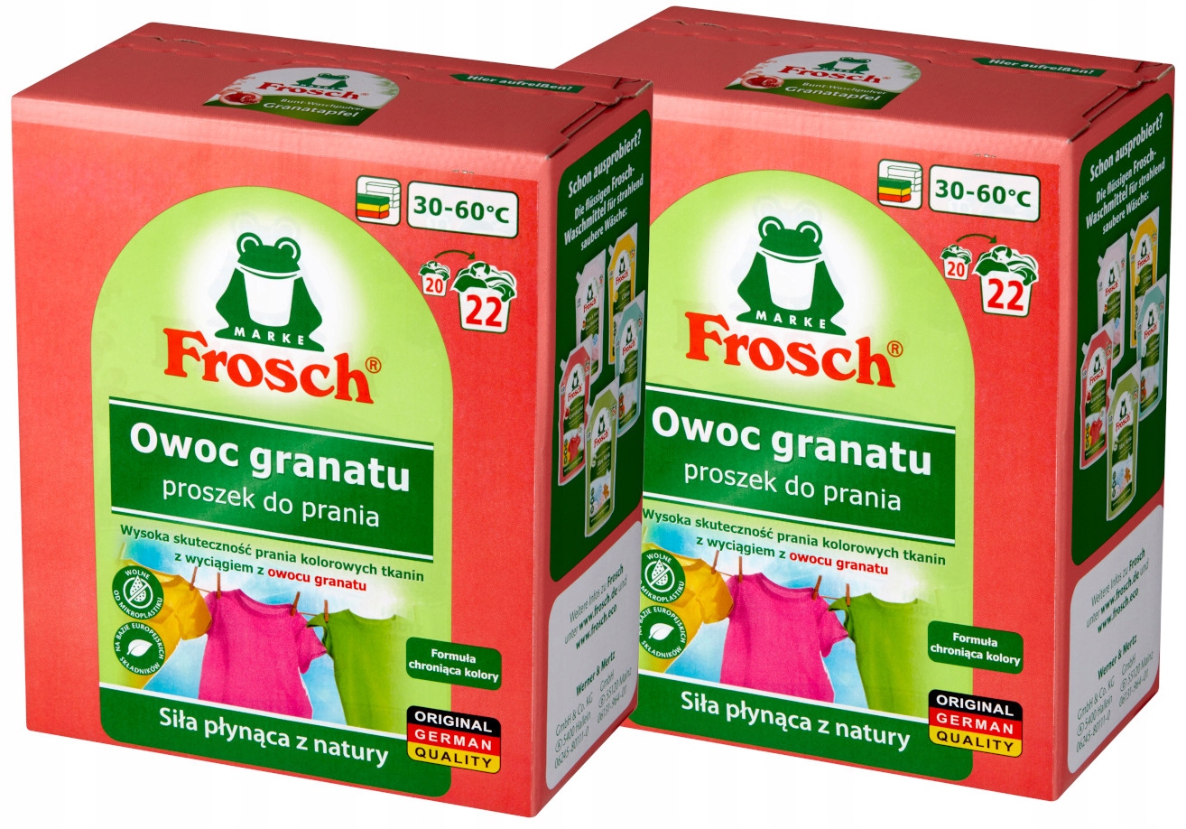 Levně Frosch Ekologický prací prášek Granátové jablko 2,9 kg 44pr