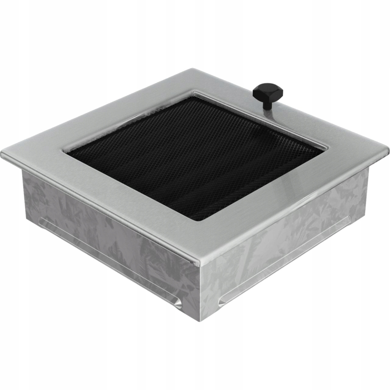 Větrací krbová mřížka broušená s žaluzií 17x17