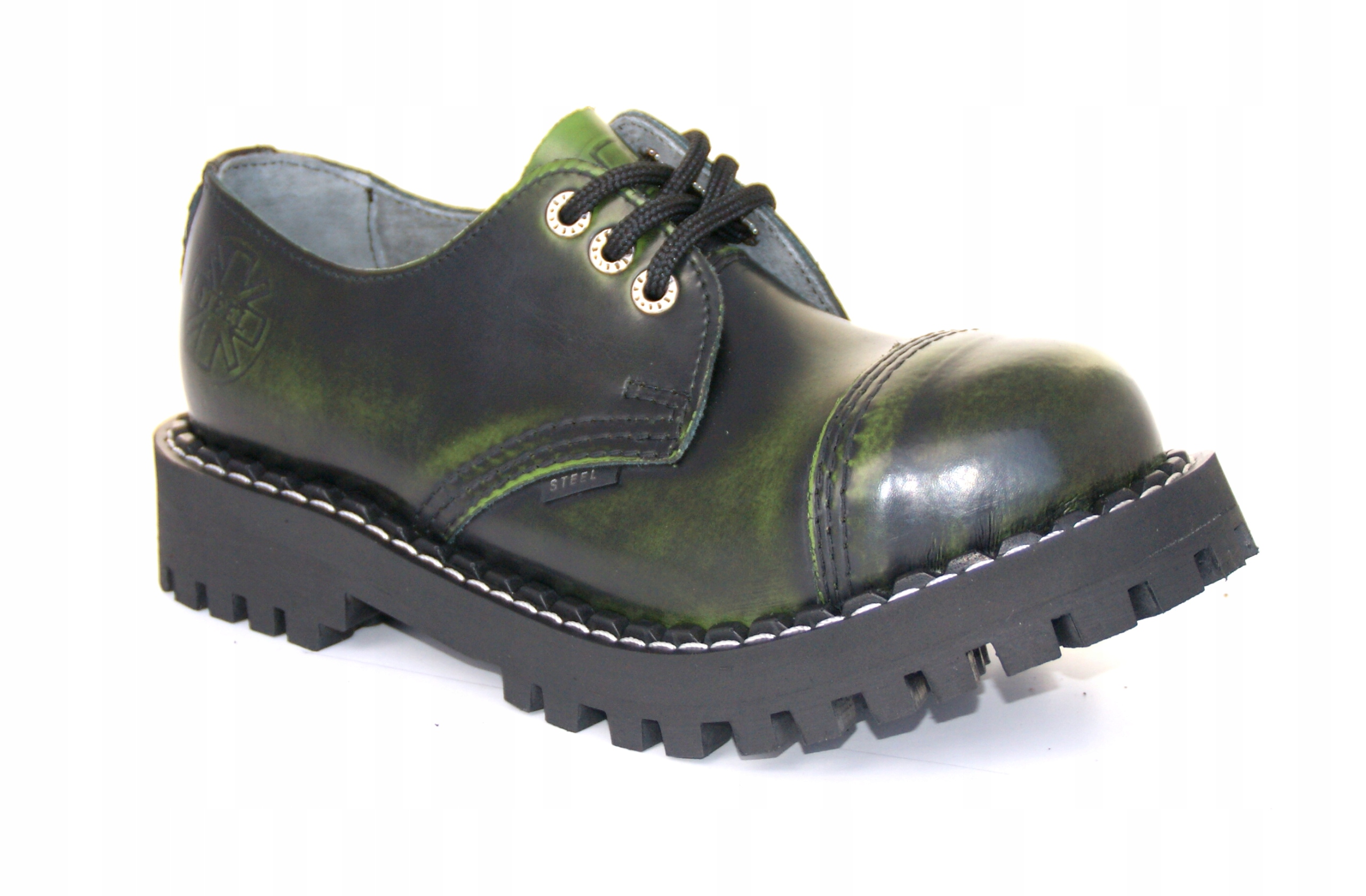 

Glany Steel Khaki/czarny 3-DZIURY 101/O/KHA/B 38