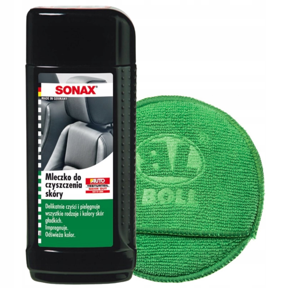 

Sonax Mleczko Z Woskiem Do Skóry 250 ML Gąbka Boll