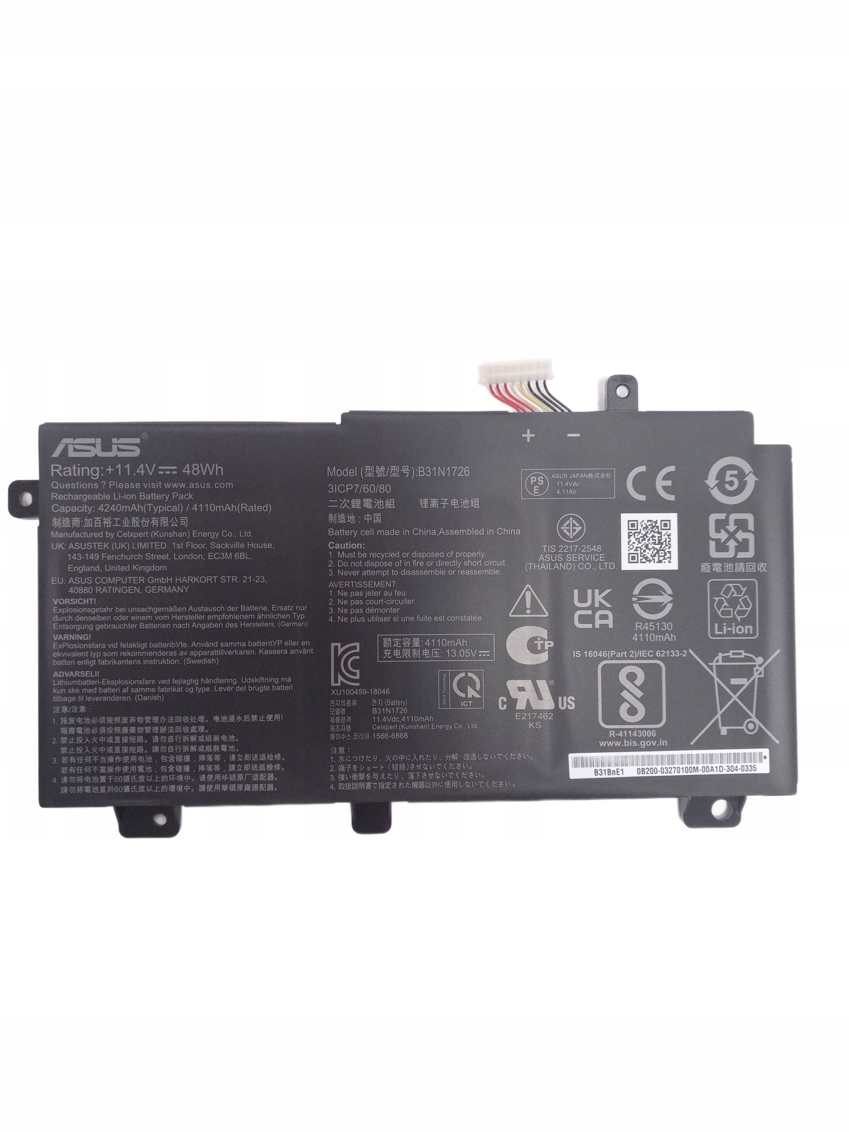 Originálna Batéria Asus FX504 FX505 FX505D FX505GE B31N1726