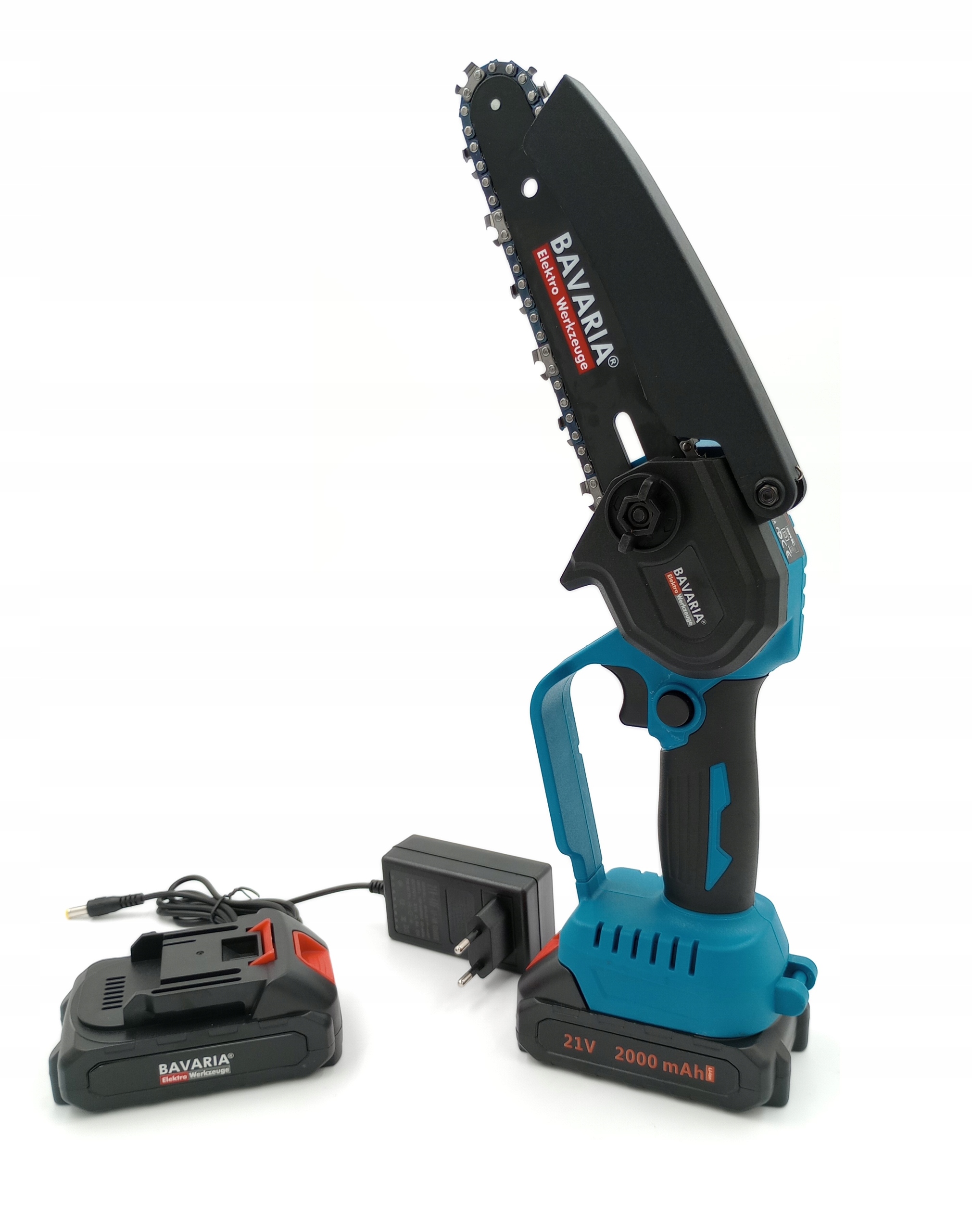 PIŁA ŁAŃCUCHOWA AKUMULATOROWA PILARKA 6 CALI 2x AKU BAVARIA 21V + WALIZKA Marka Bavaria