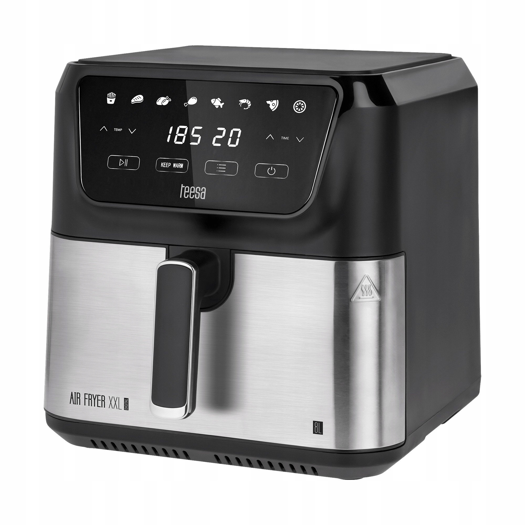 Teesa TSA8079 Horkovzdušná fritéza 8 l, 1700 W, stříbrno-černá