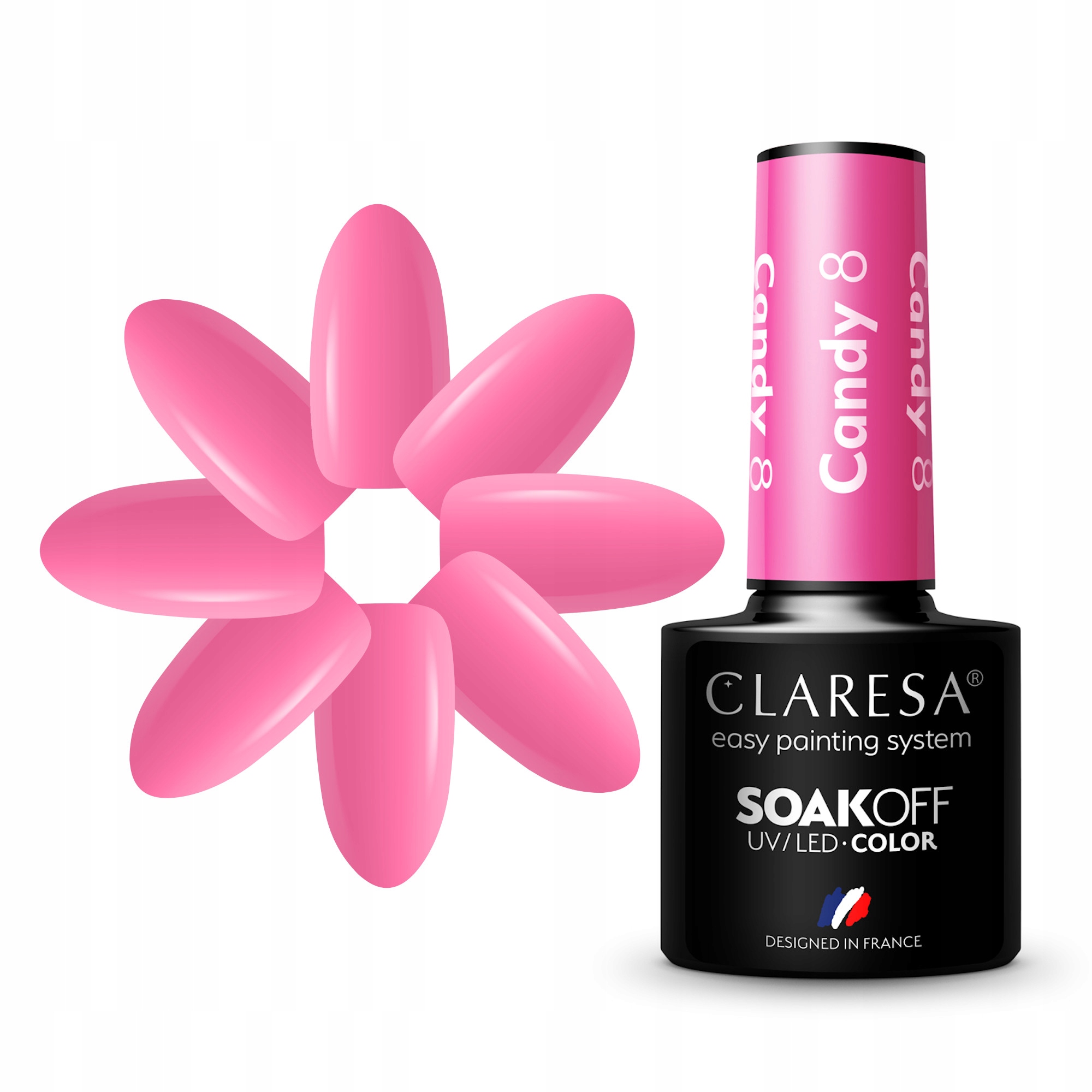 

Claresa Różowy Lakier Hybrydowy Candy 8 5ml