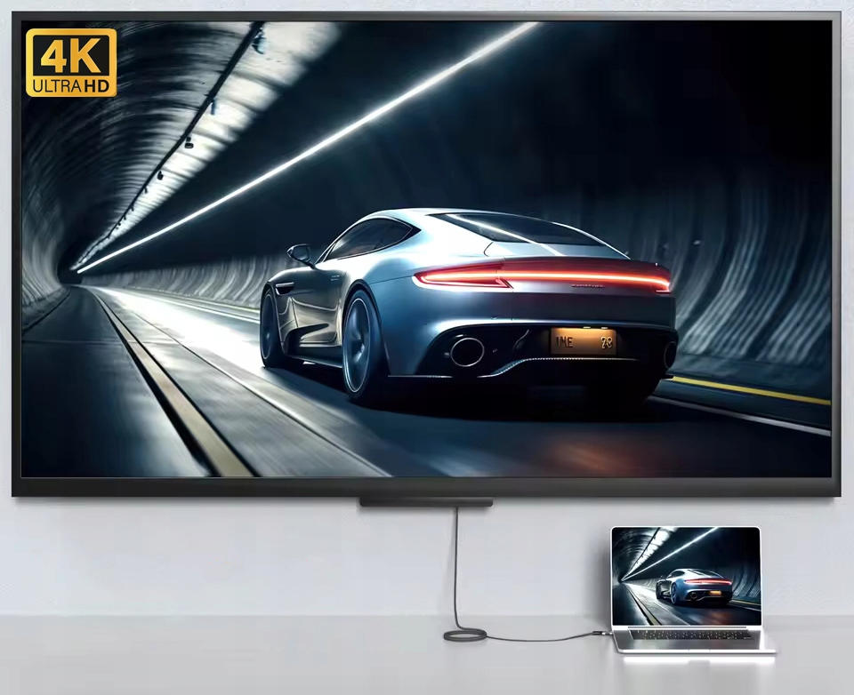 KABEL PRZEWÓD HDMI 1.4 FULL HD UHD 4K 3D TELEWIZOR POZŁACANY DŁUGI 7m Model 92-664#