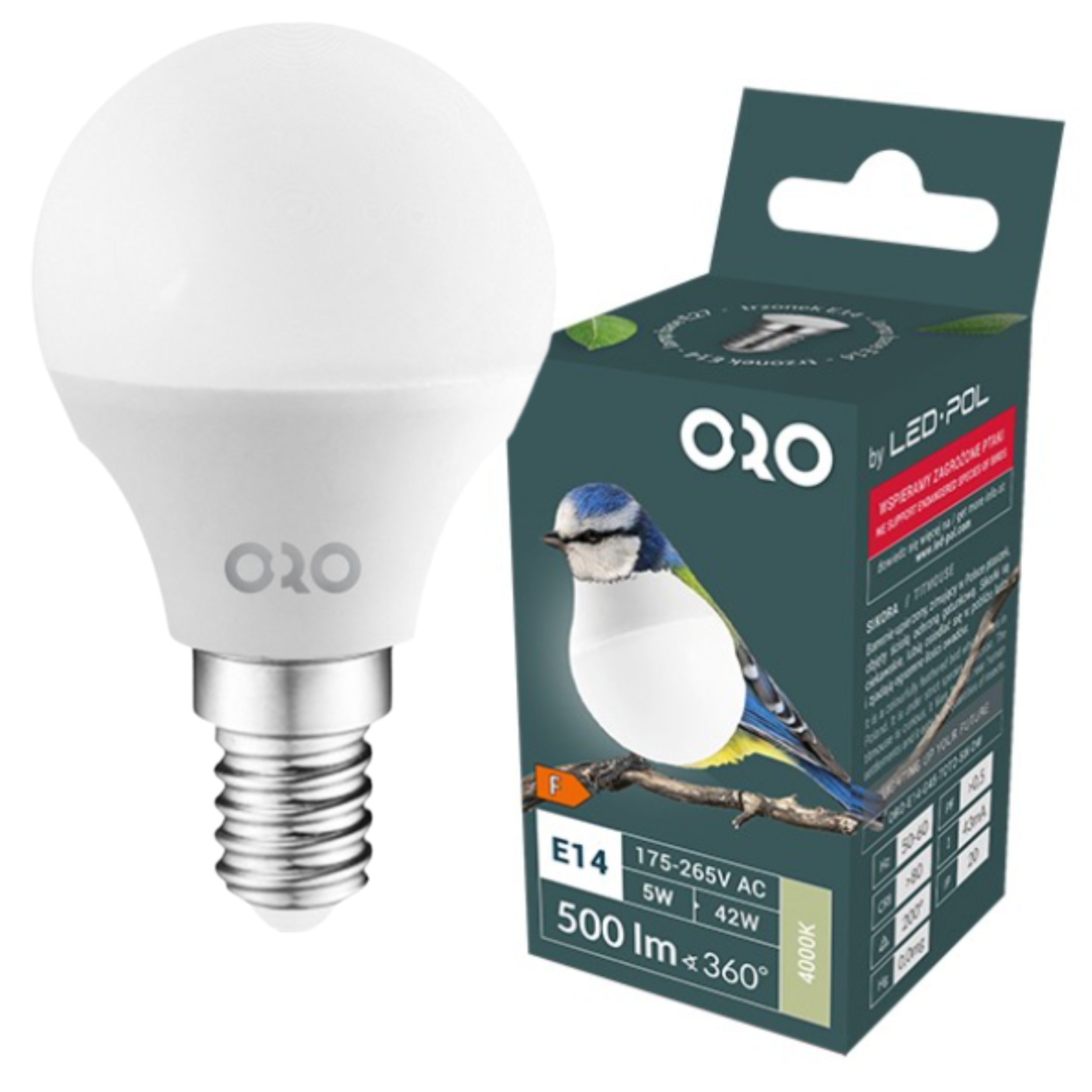 

Żarówka Led E14 500LM 5W Dw Neutralne Światło