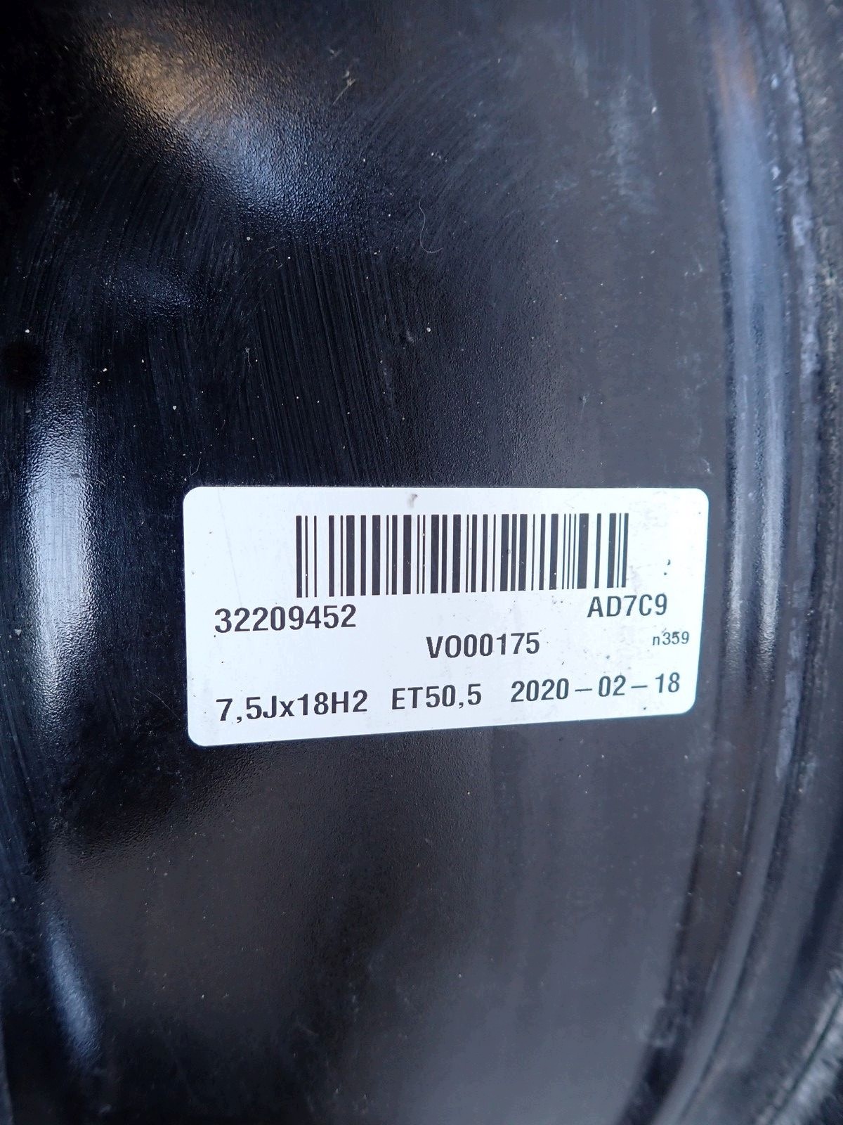 disk hliníkový VOLVO 5x108 ET50,5 7,5J 18" 32209453