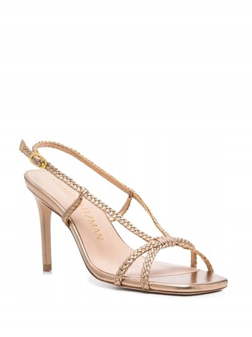 Zlaté sandály na podpatku Stuart Weitzman 39
