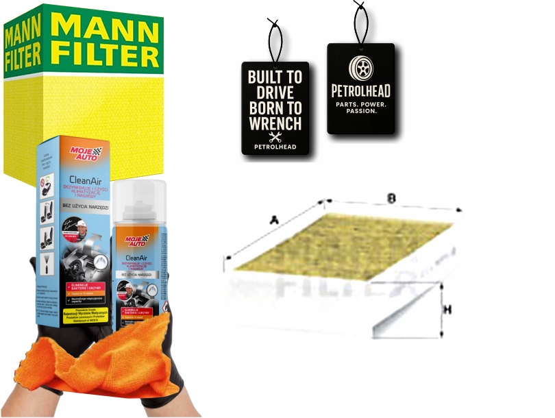 Kabinový Filtr S Polyfenolem A Aktivním Uhlím Bmw 1 F4 #Petrolhead Pro+ Kit9