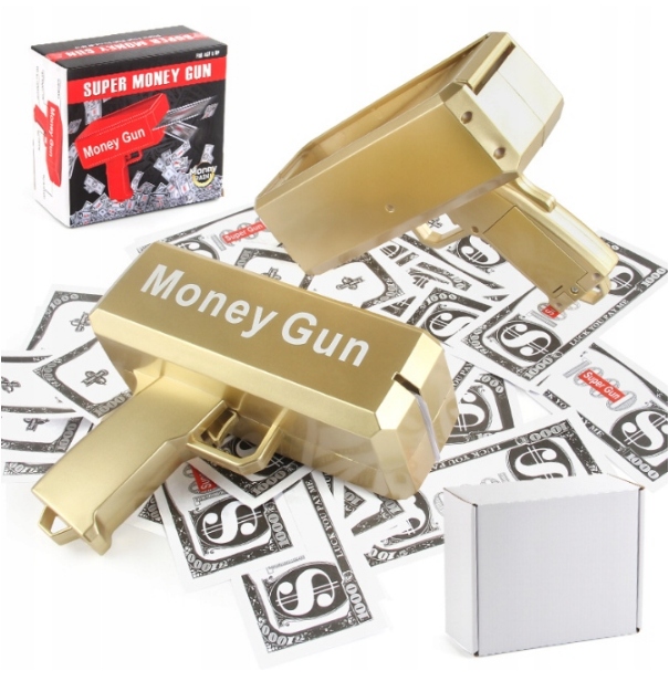 Pistolet na pieniądze Money Gun - Kolor złoty Kod producenta 10892