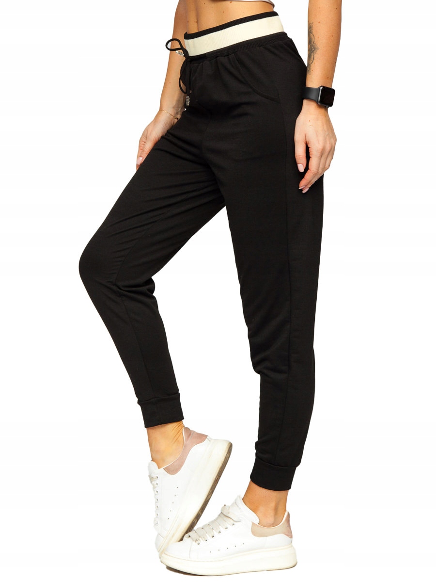 

Spodnie Dresowe Damskie Czarne YY30NM Denley_l/xl
