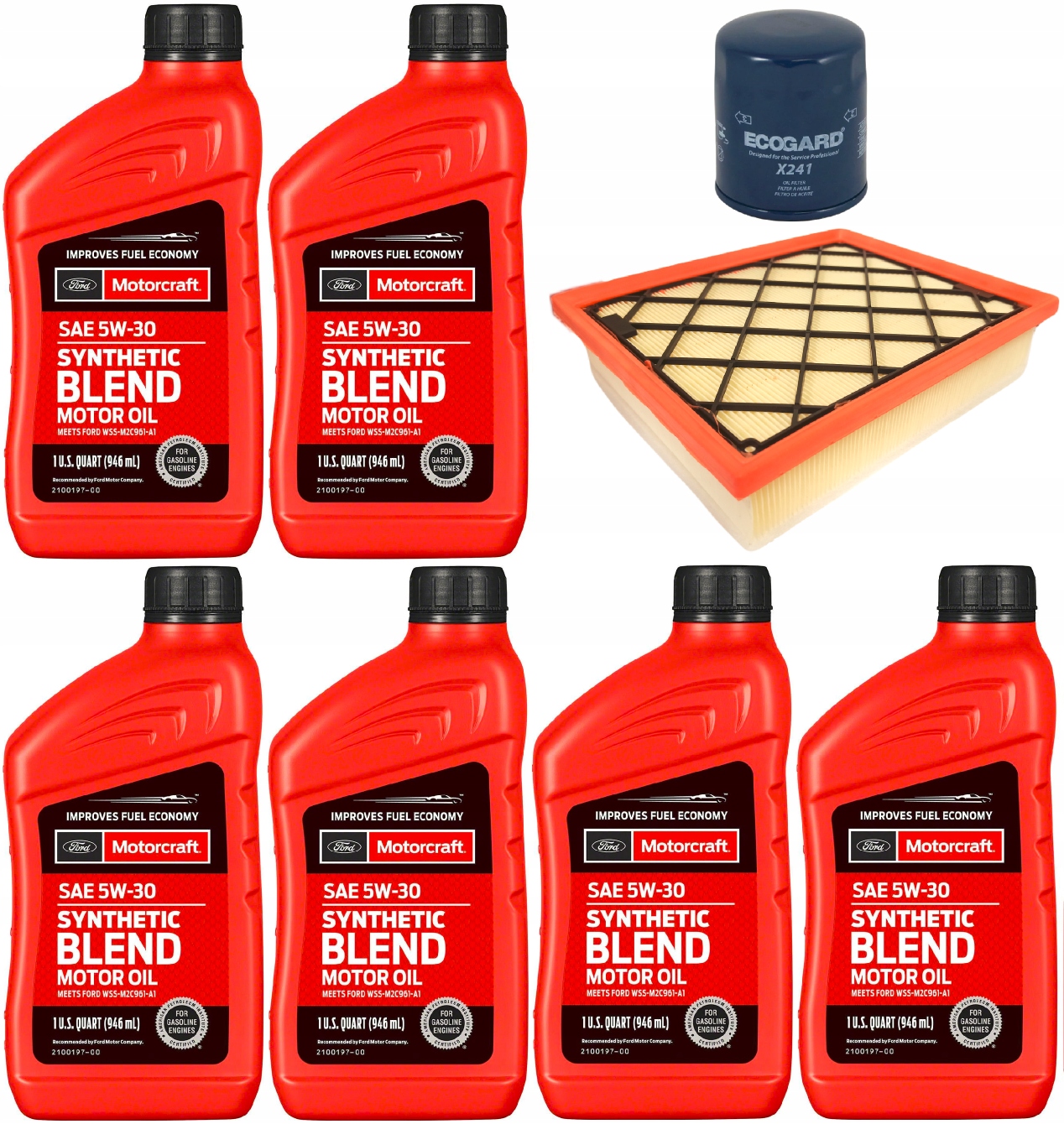 MOTORCRAFT 5W30 6L + FILTRY FORD EDGE 2,0 15-20