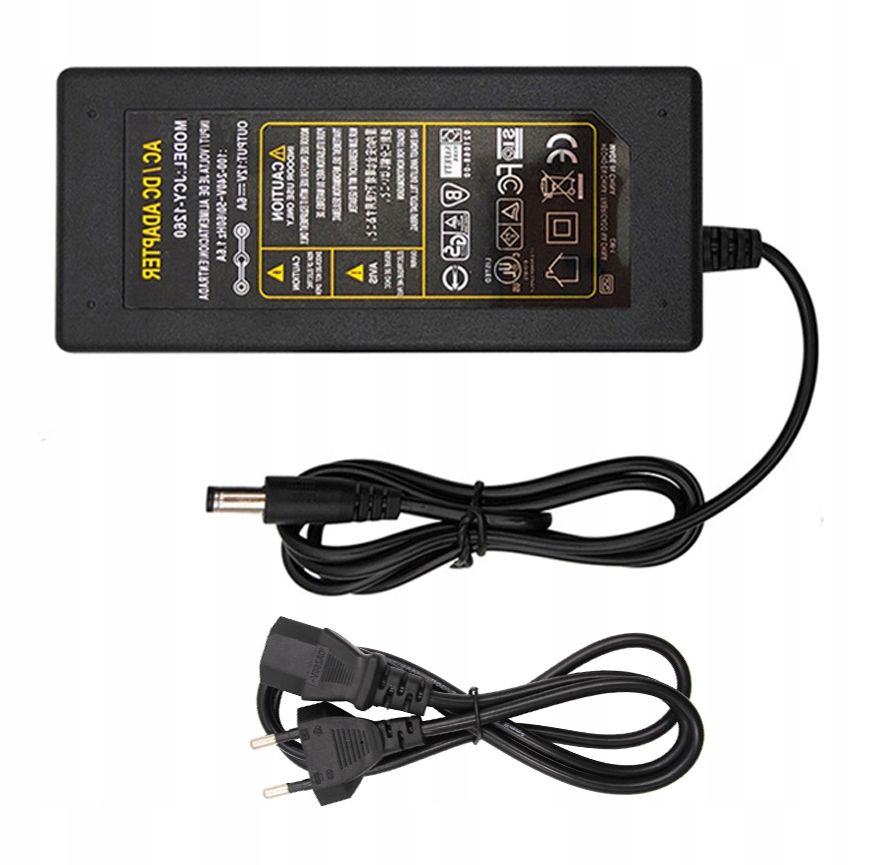ZASILACZ IMPULSOWY DC 5,5/2,1mm DO OŚWIETLENIA TAŚMA LED 12V 230V 6A 72W